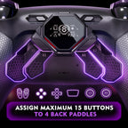eXtremeRate SPARK Back Paddles Kit with OLED Display & Clicky Trigger Stops & Ergonomic Grips for PS5 Controller BDM